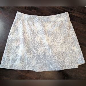 RipSkirt Grey Floral Patterned Wrap Skirt, Women's Small EUC